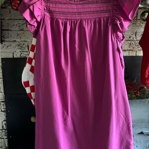 She + Sky Vibrant Pink Midi Dress